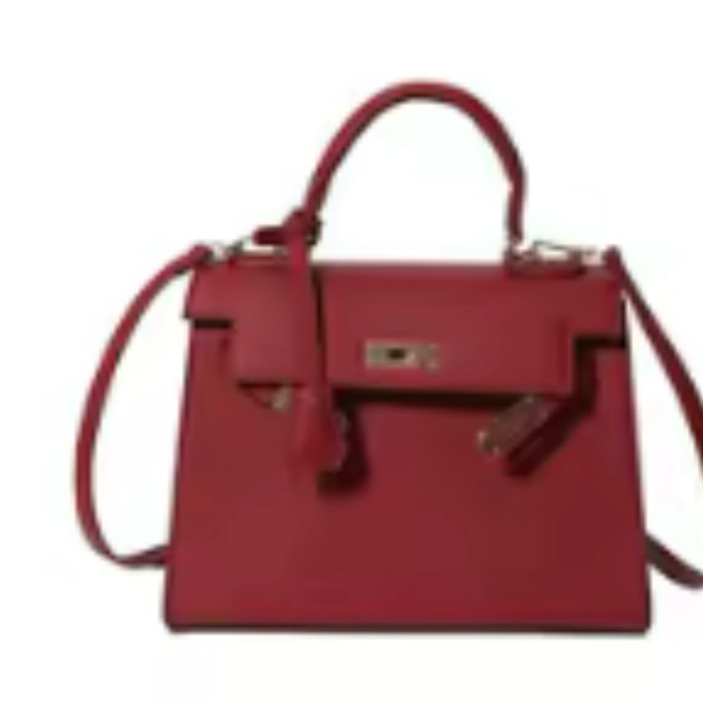 Stylish Red Satchel Bag NWOT Size 25